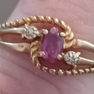 Ruby and diamond ring-Vintage